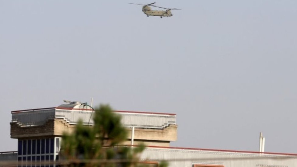 US helicopter over Kabul, 15 August