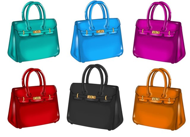 coloured handbags