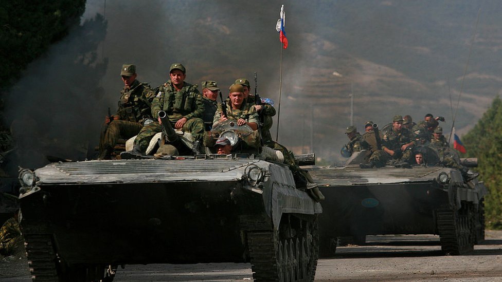 俄羅斯軍隊在2008年入侵格魯吉亞。
