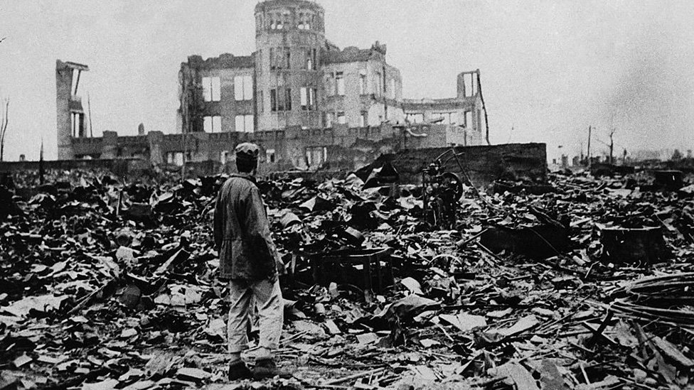Devastación causada por la bomba de Hiroshima.