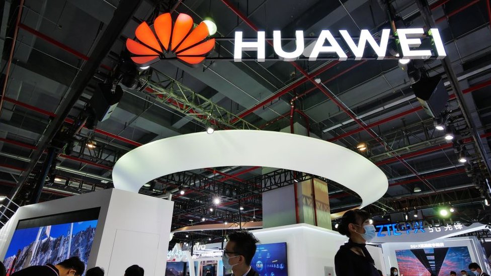 Стойка Huawei на мобильном конгрессе.