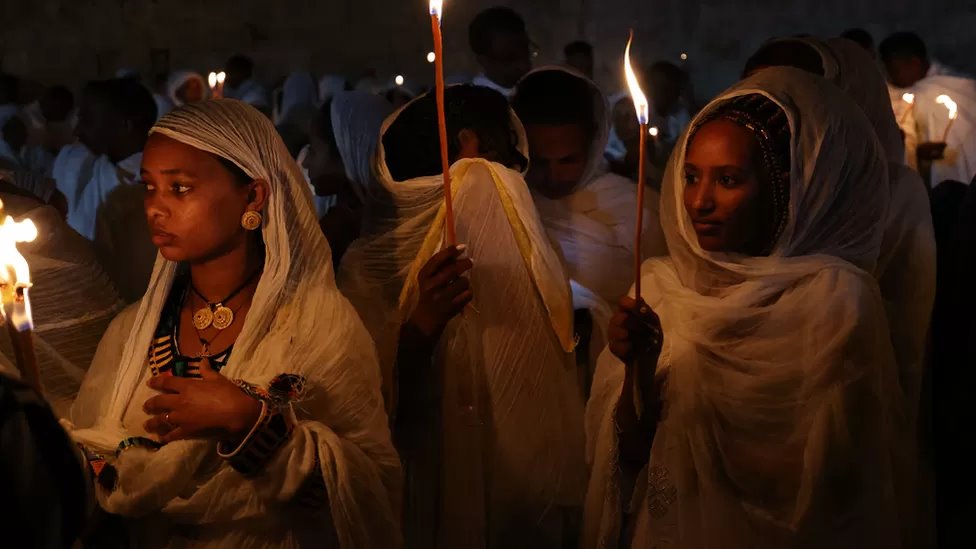 حجيج مسيحيون إثيوبيون في الاحتفال بسبت النور