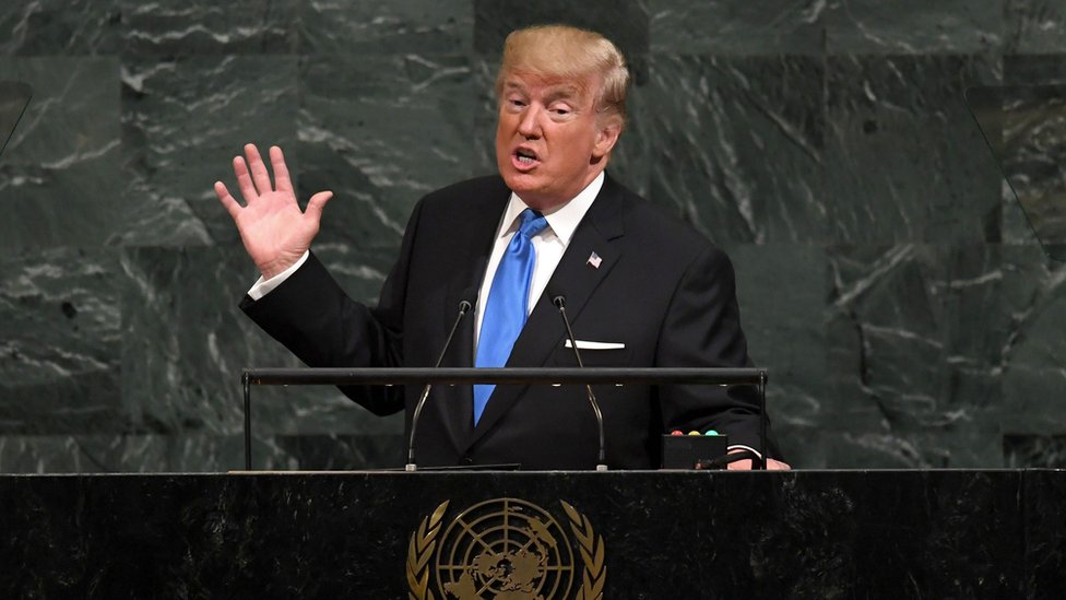 Donald Trump, en su primer discurso ante una Asamblea General de Naciones Unidas, tuvo palabras duras contra Venezuela. Donald Trump ONU