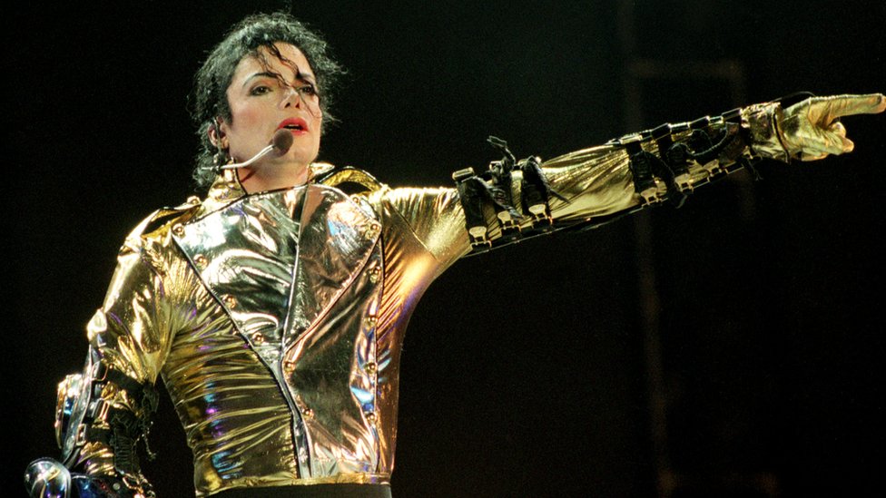 Michael Jackson en el escenario.