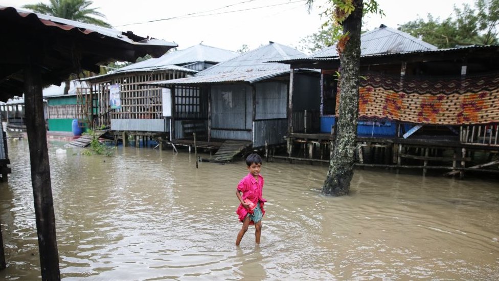 Inundación provocada por el ciclón Bulbul en 2019