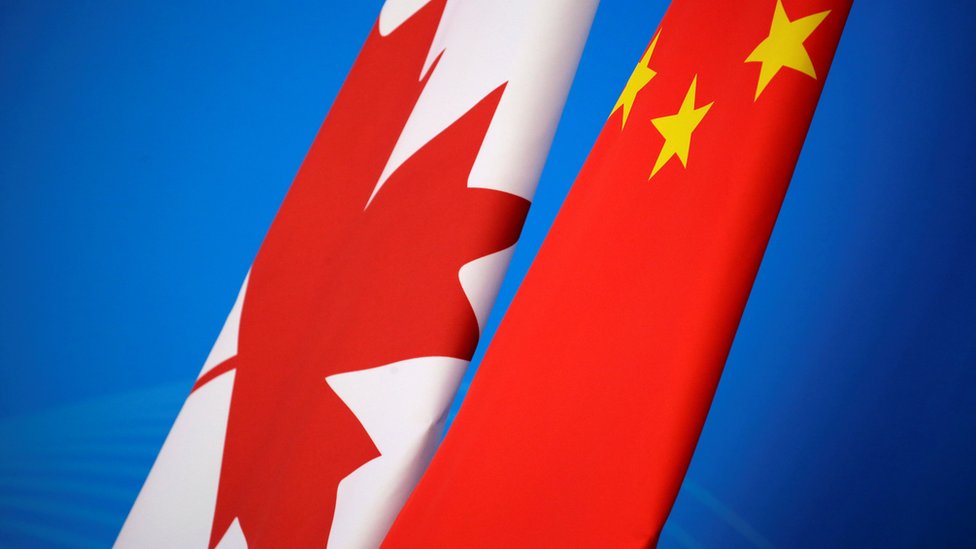 中國與加拿大國旗