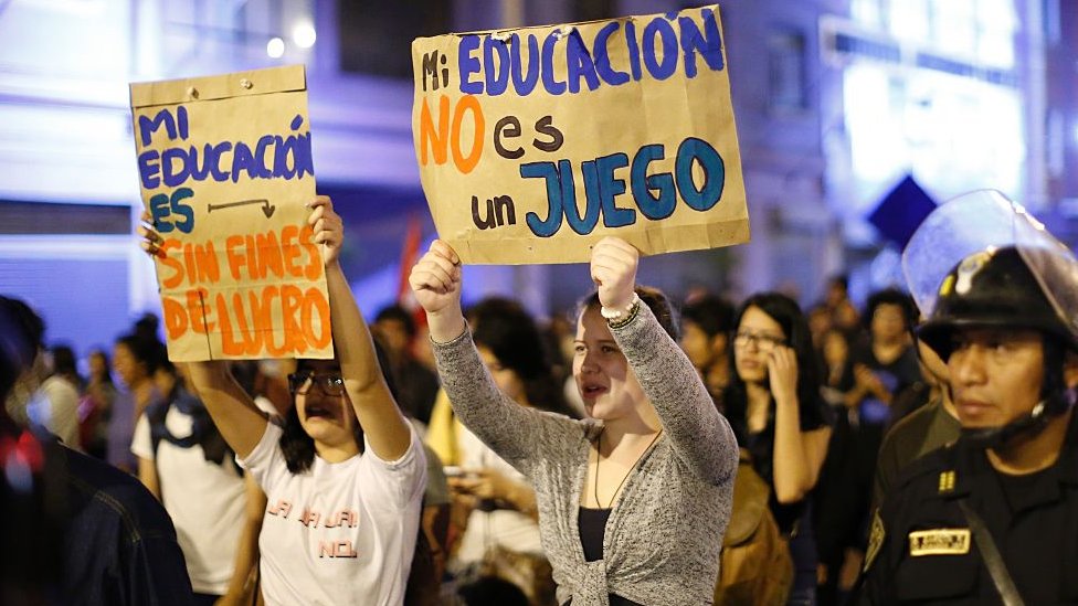 Protesta estudiantil en Perú, 12 de diciembre de 2016