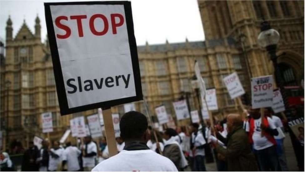 kölelik karşıtı gösteri
