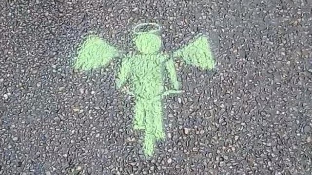 Un ángel pintado en el camino a Ocosingo