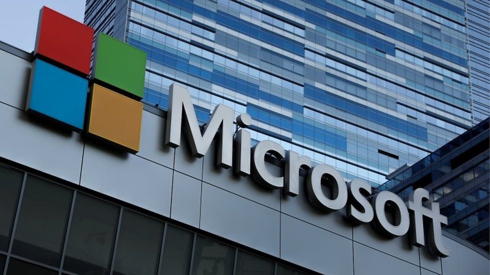 Un edificio corporativo de Microsoft