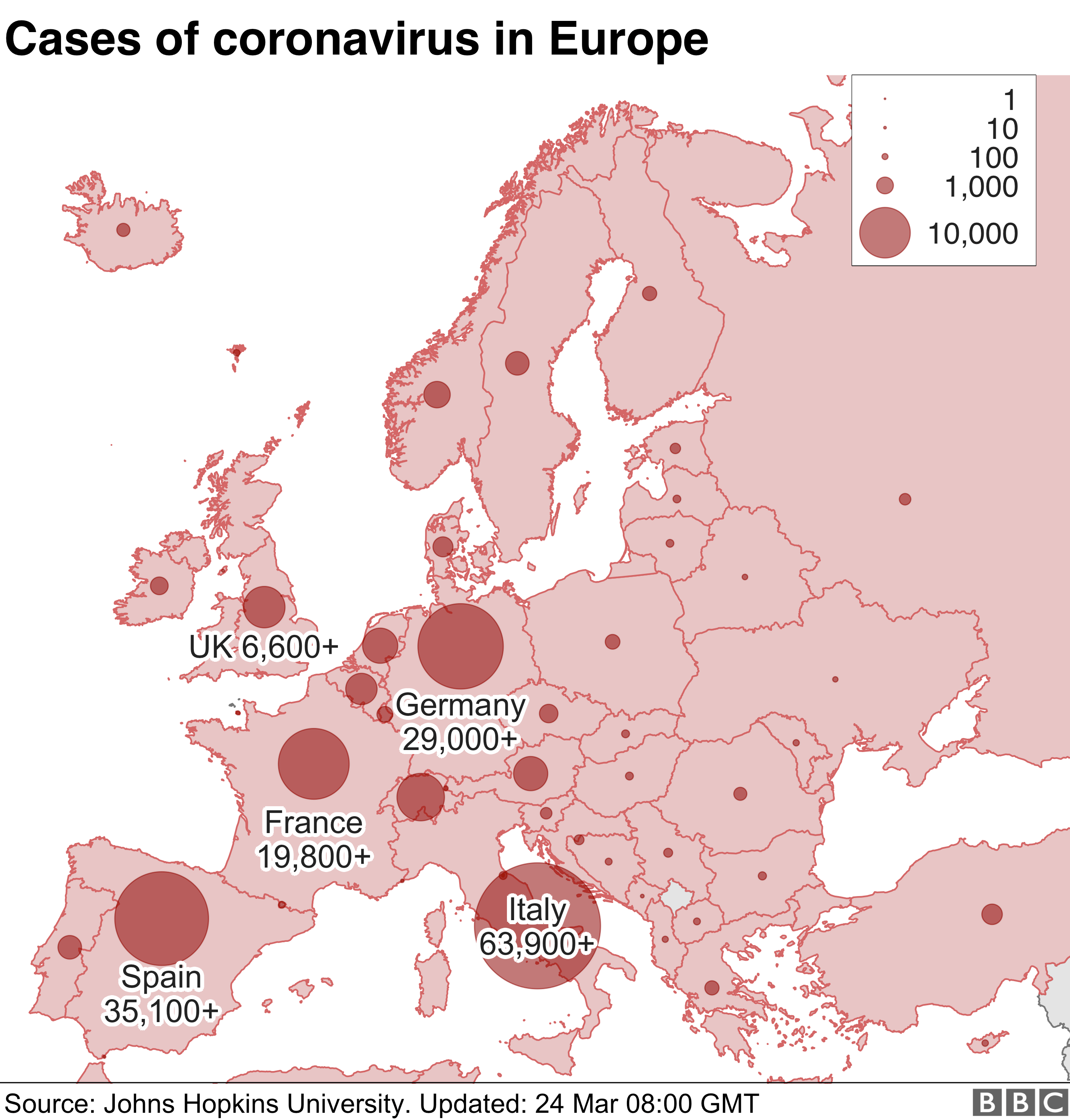 Распространение в Европе
