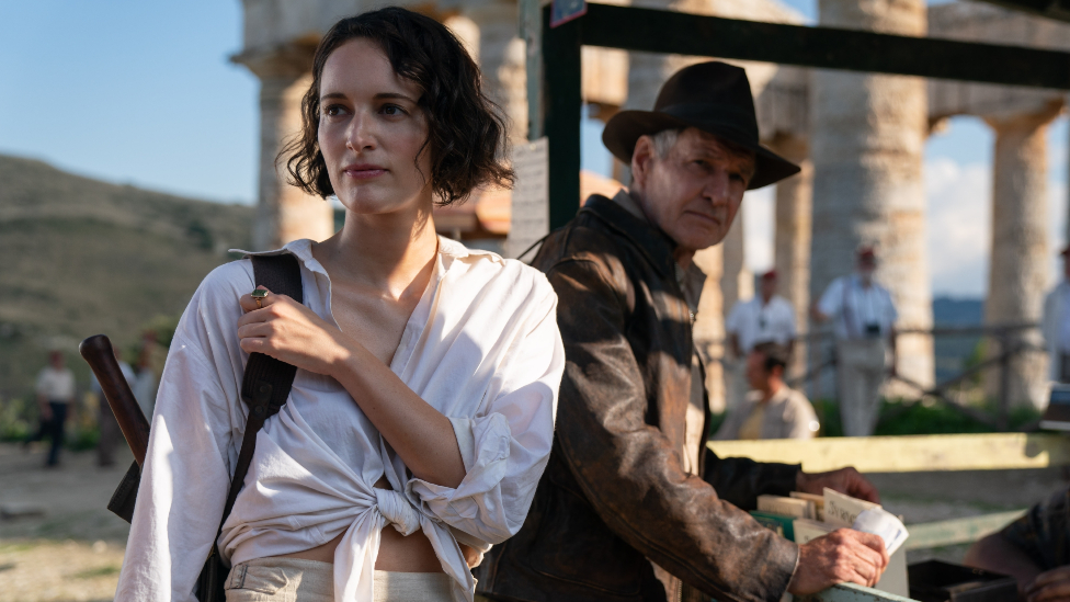 Phoebe Waller-Bridge and Harrison Ford in Indiana Jones and the Dial of Destiny