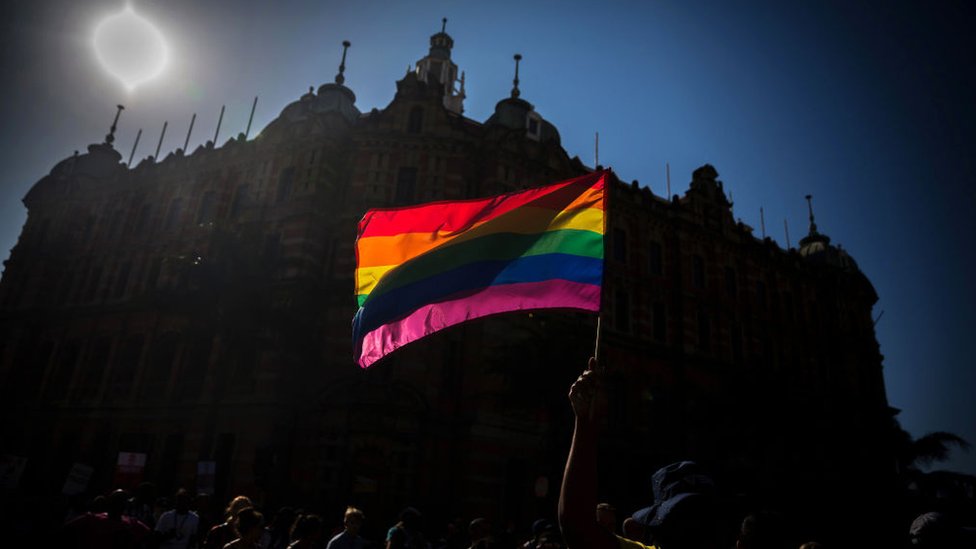 Bandera gay en Sudáfrica.