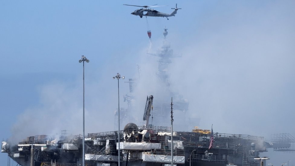 US sailor charged over massive USS Bonhomme warship blaze in 2020