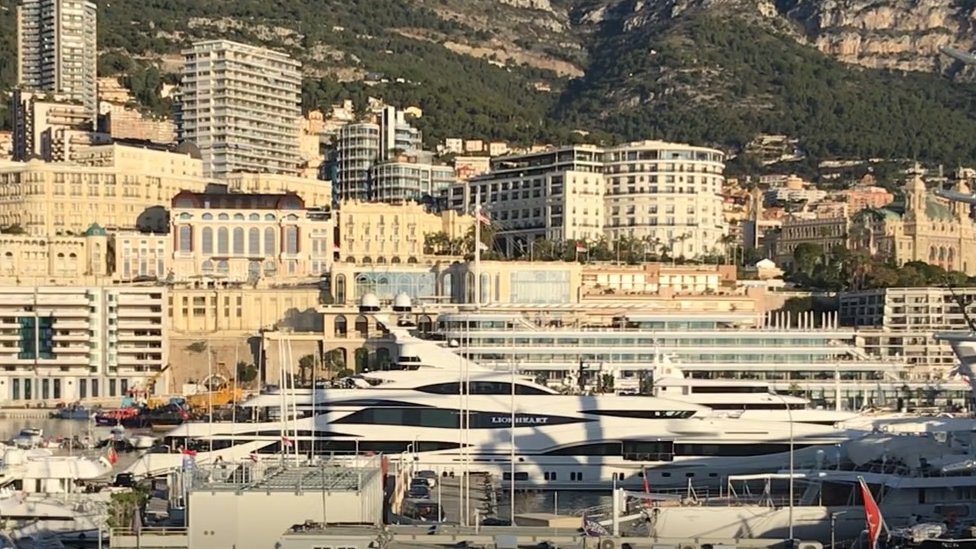 superyacht in port