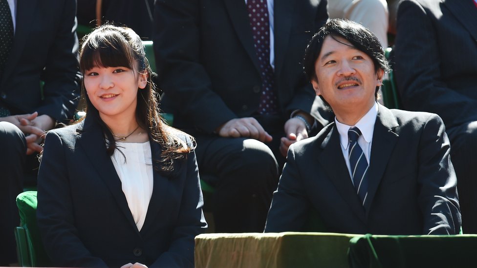 Prenses Mako ile babası Prens Fumihito.