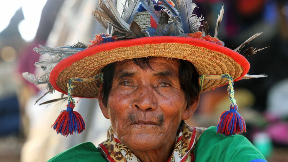 Miembro de la comunidad Waxaritari, en México.