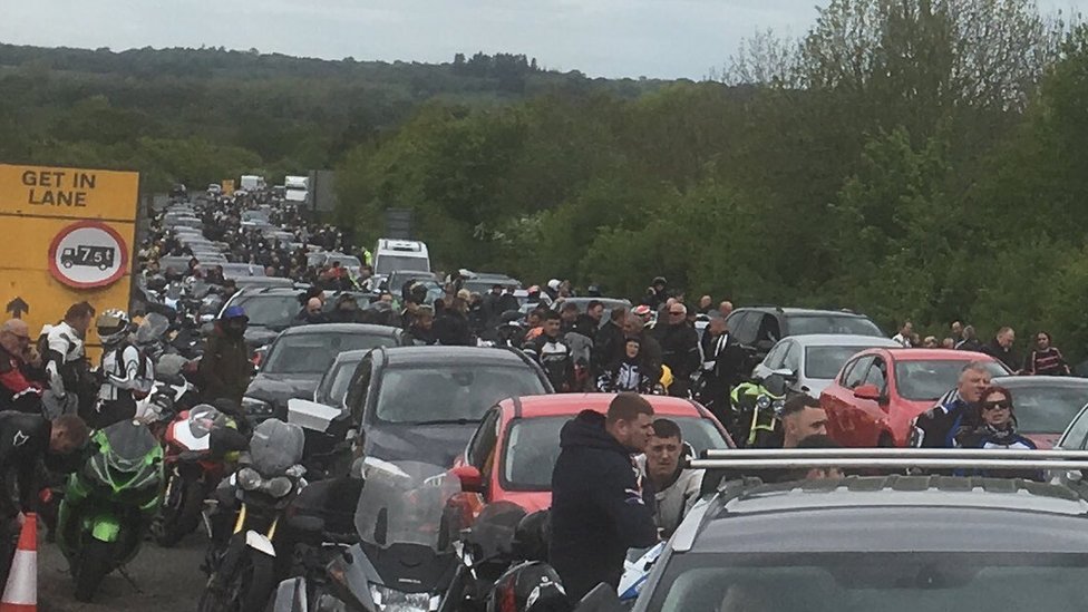 May Day bikers stuck on A21 after Tonbridge crash