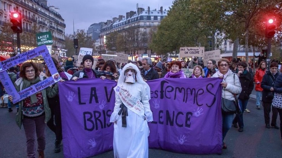 Марш протеста в Париже, Франция. Фото: 23 ноября 2019 г.