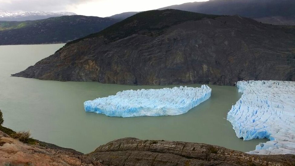 El iceberg fue avistado por primera vez el pasado 27 de noviembre. El desprendimiento en el glaciar Grey
