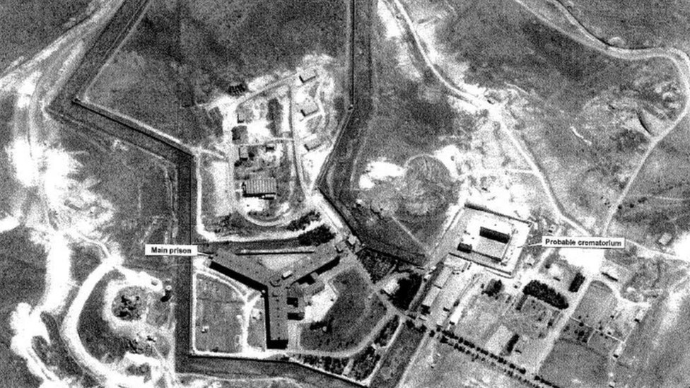 Спутниковый снимок показывает место предполагаемого крематория