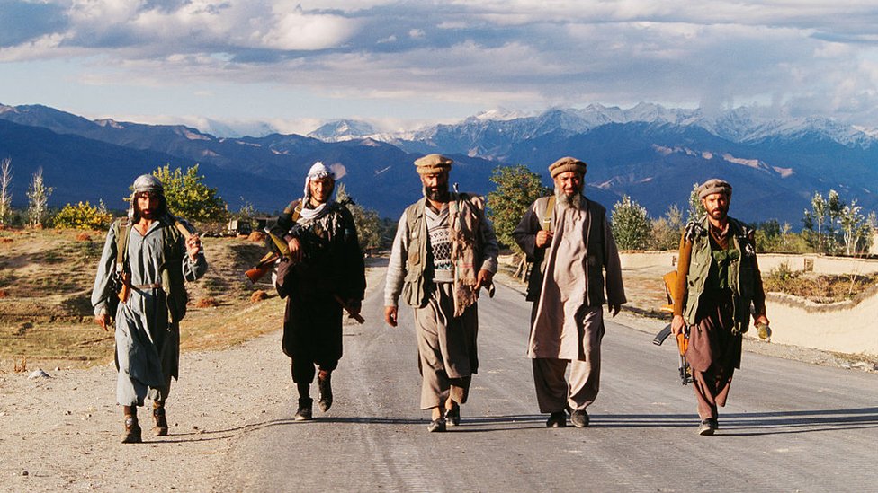 Ahmad Shah Massoud's Mujahideen in the 1990s.