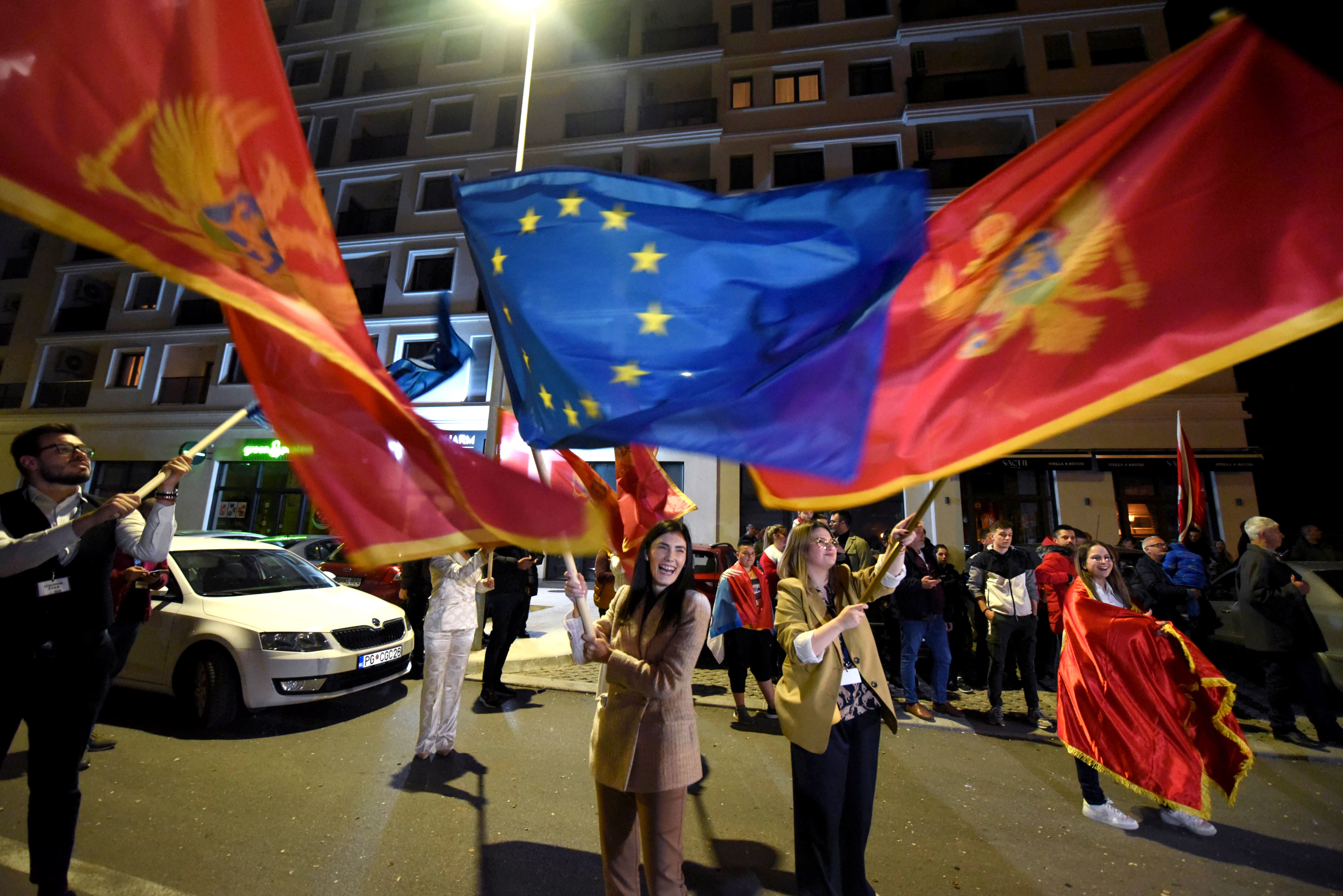 Pristalice Jakova Milatovića i pokreta Evropa sad slave na ulicama Podgorice