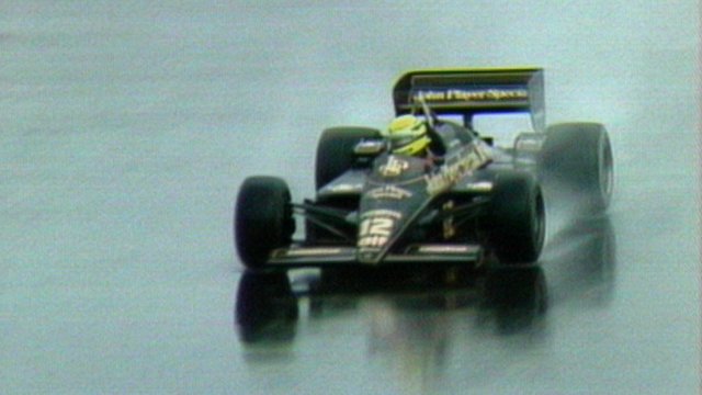 Ayrton Senna wins the 1985 Portuguese GP