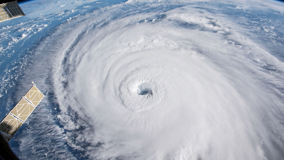 Huracán Florence visto desde arriba en una imagen de la NASA