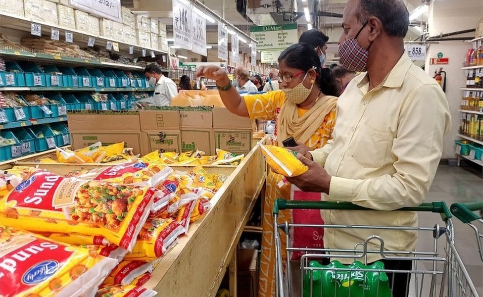 印度孟買超市，2022年3月7日
