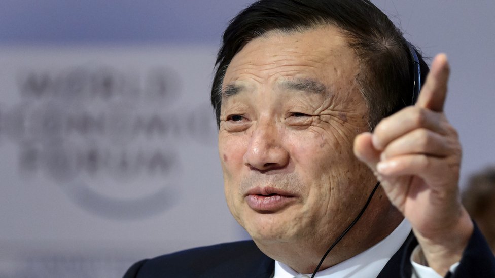 Ren Zengfei, fundador de Huawei, en una reunión del World Economic Forum.