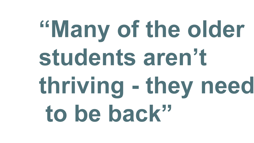 Цитата: «Многие студенты не процветают, им нужно вернуться»