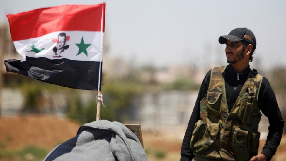 جندي في الجيش السوري الحكومي في درعا