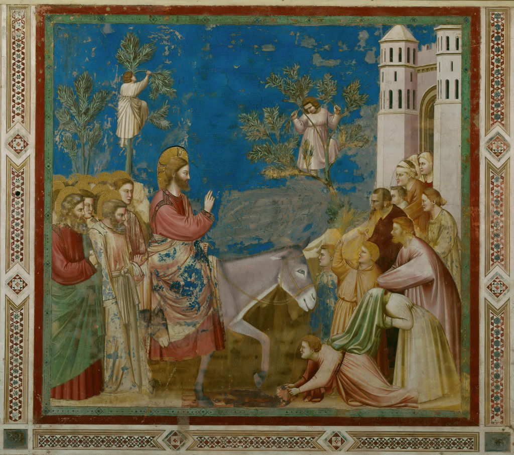 لوحة تصور دخول المسيح أورشليم