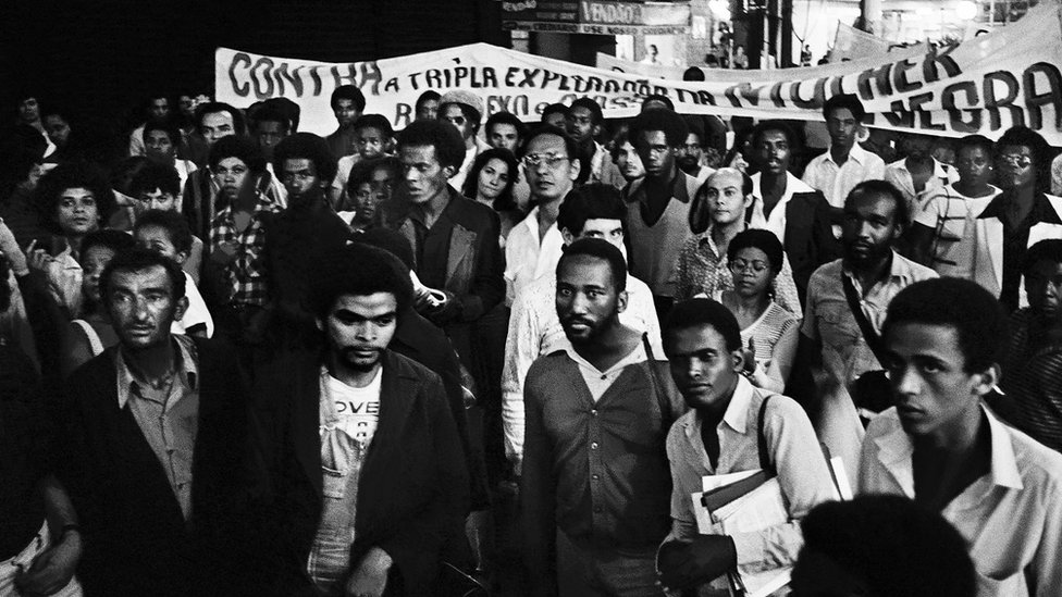 Manifestação do Movimento Negro Unificado, 1980