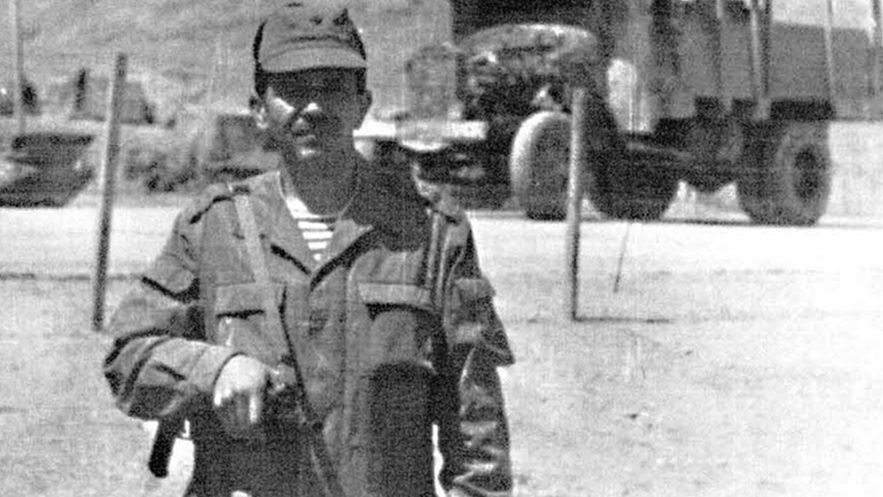 Volodymyr Dehtyarov durante su servicio militar en Afganistán