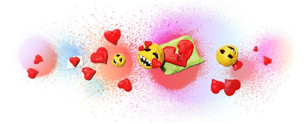 Artistic image of emojis
