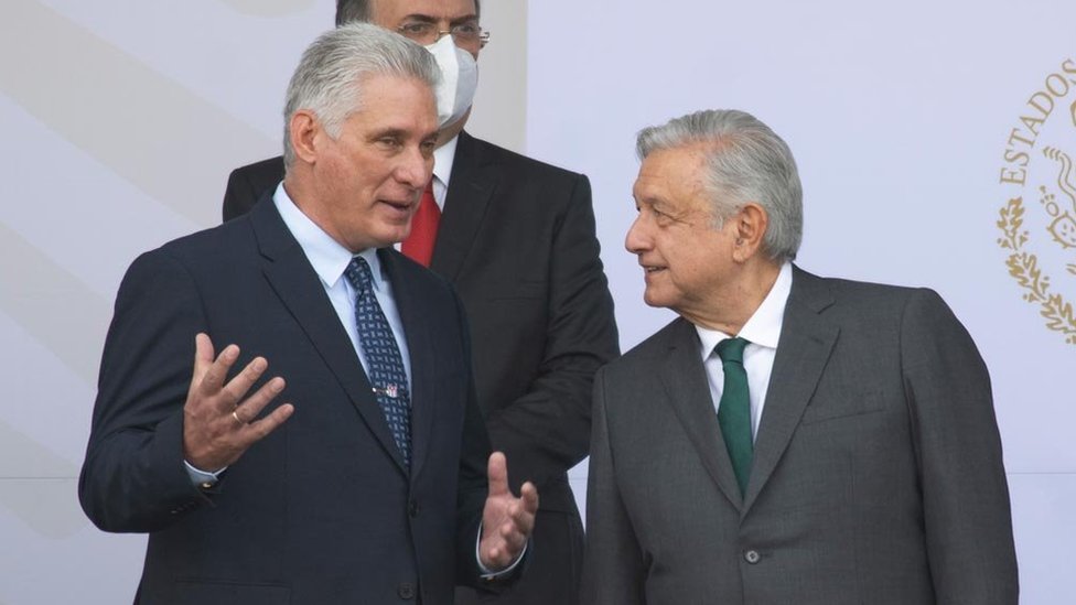Díaz Canel y López Obrador