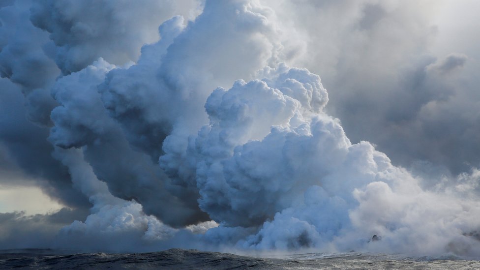 Columnas de humo tóximas en Hawái.