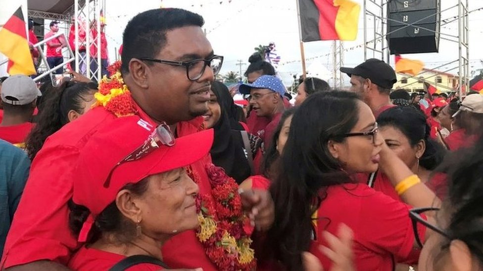 Ирфаан Али встречается со сторонниками в преддверии президентских выборов 2 марта в Джорджтауне, Гайана 18 января 2020 г.
