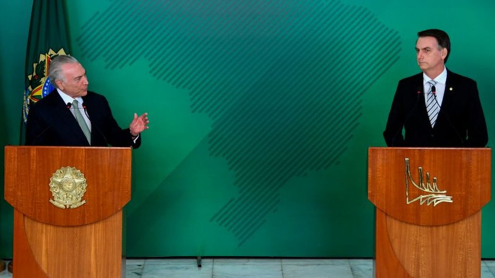 Michel Temer y Jair Bolsonaro