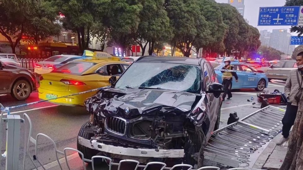 China: Five dead after man drives into crowd in Guangzhou