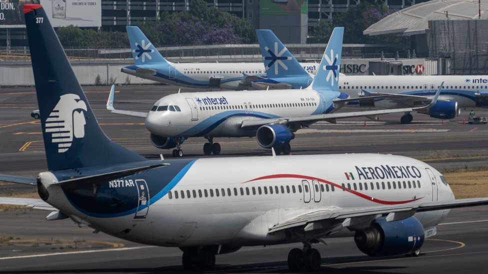 Aviones en el aeropuerto de Ciudad de México