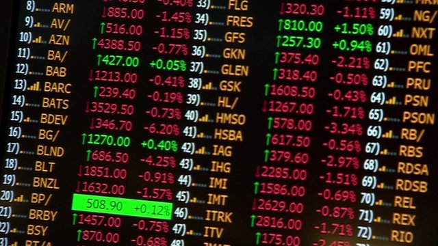 Stock market screen