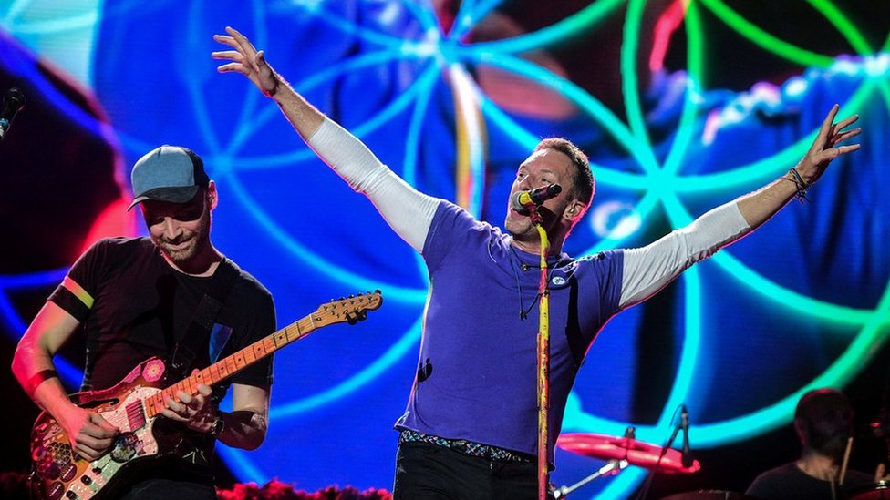 Coldplay en una actuación reciente en el concierto benéfico para las víctimas del atentado de Manchester One Love. Coldplay