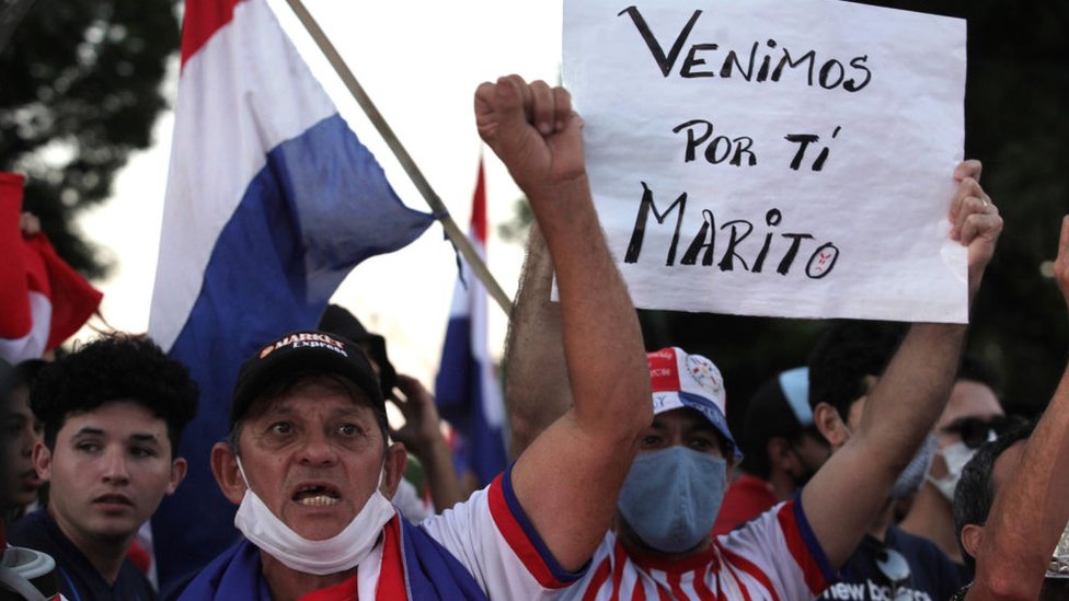 Protestas en Paraguay contra el gobierno.