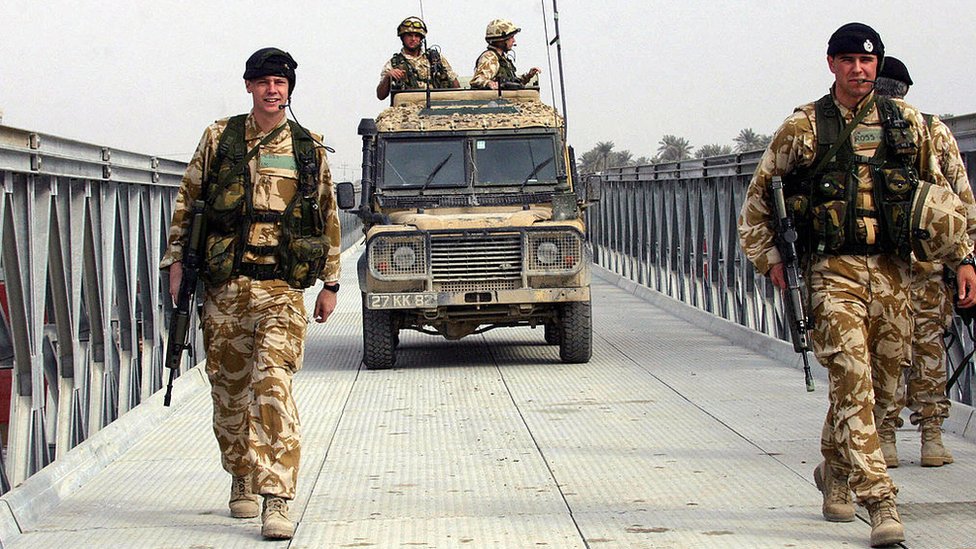 Las tropas británicas formaron parte de la coalición internacional organizada para responder a la invasión iraquí de Kuwait.