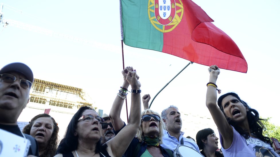 Portugueses protestan en 2011