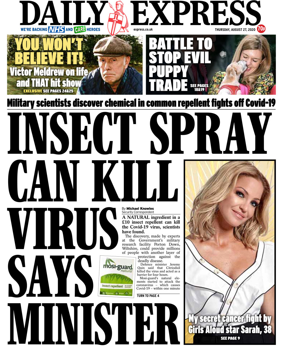 Daily Express front page