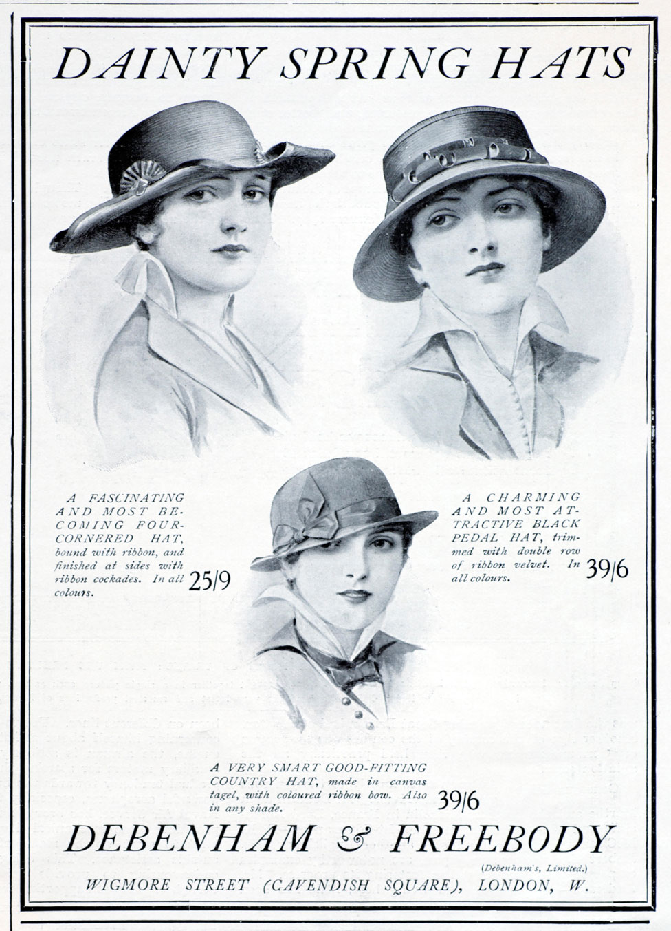 Реклама женских головных уборов